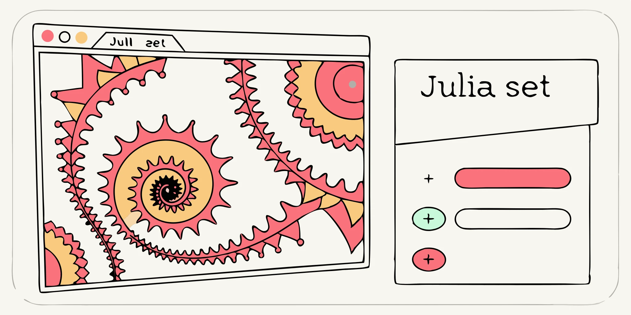 Featured image for Julia Set Fractals - Graphics with Ebiten Library in Go